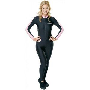 Henderson Aquatics Lycra Women's Dive wear Suit Black Yellow Size L
